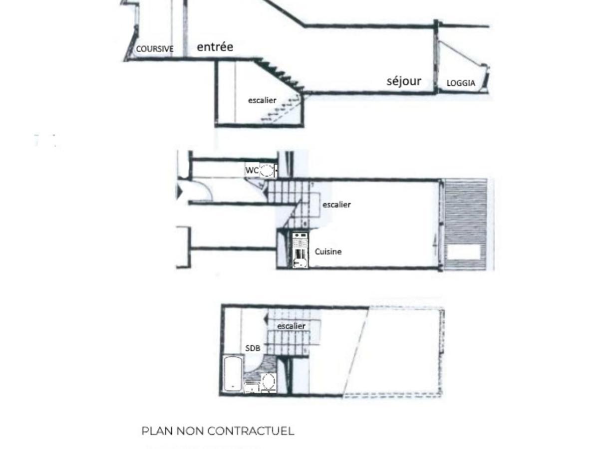 Studio Duplex 4 Personnes Avec Balcon, Brelin, Les Menuires - Fr-1-452-151 Appartement Saint-Martin-de-Belleville Buitenkant foto